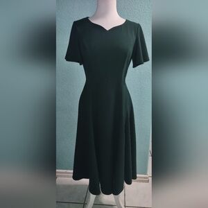 H.R Homrain Green A Line Stretch Dress Sz M